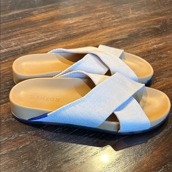 Rothy Weekend Slide Sandals Oat - Picture 3 of 6